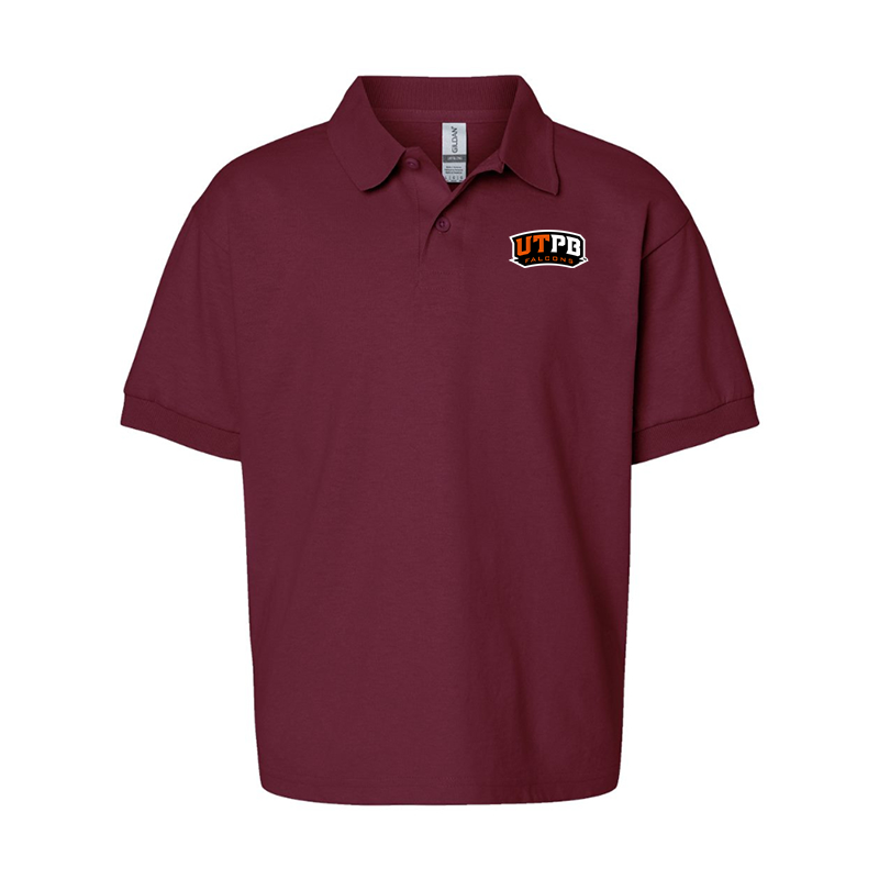 Youth UTPB Falcons Gildan Dry Blend Jersey Polo